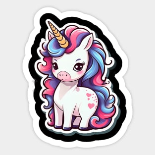 Cute baby unicorn Sticker